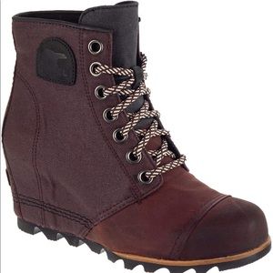 Sorel PDX Wedge Boot Cattail Burgundy women’s 9